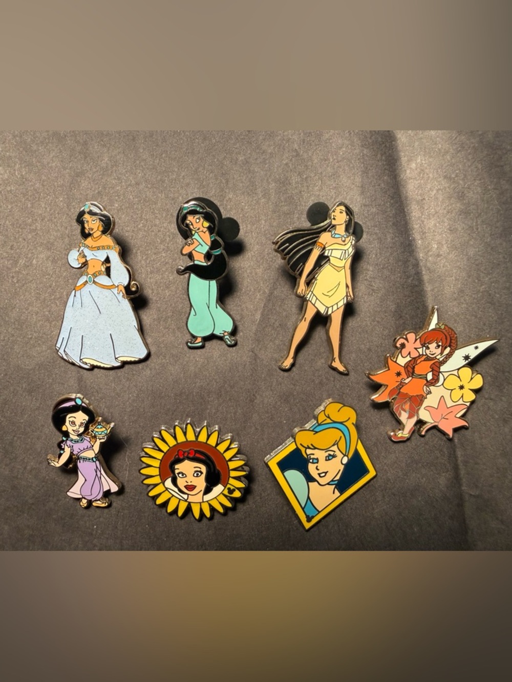 Lot of Disney Princess Trading Pins & Fawn